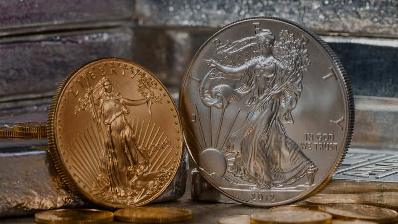 Gold and silver coins